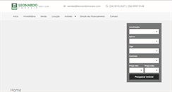 Desktop Screenshot of leonardoimoveis.com