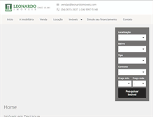 Tablet Screenshot of leonardoimoveis.com